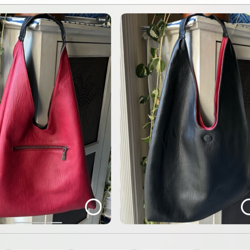Hobo S Q Black & Red convertible Bag 23inch/58.42cm long-16 inch/40.in long $70